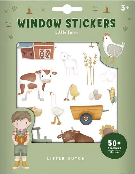 Little Dutch | Raamstickers | Little Farm | 3+ - Kleine Eland