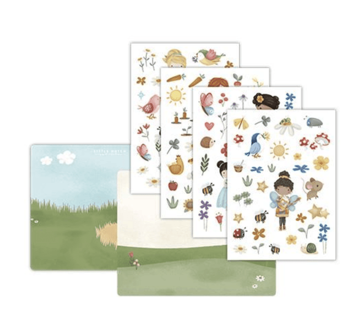 Little Dutch | Raamstickers | Rosa &amp; Friends | 3+ - Kleine Eland
