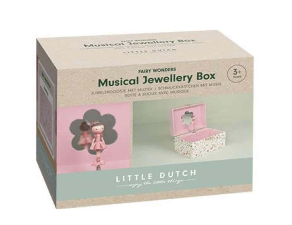 Little Dutch | Rosa | Juwelendoosje met muziek | 10,9 x 10 x 13 cm | Lullaby | Franz Schubert | 3+ - Kleine Eland