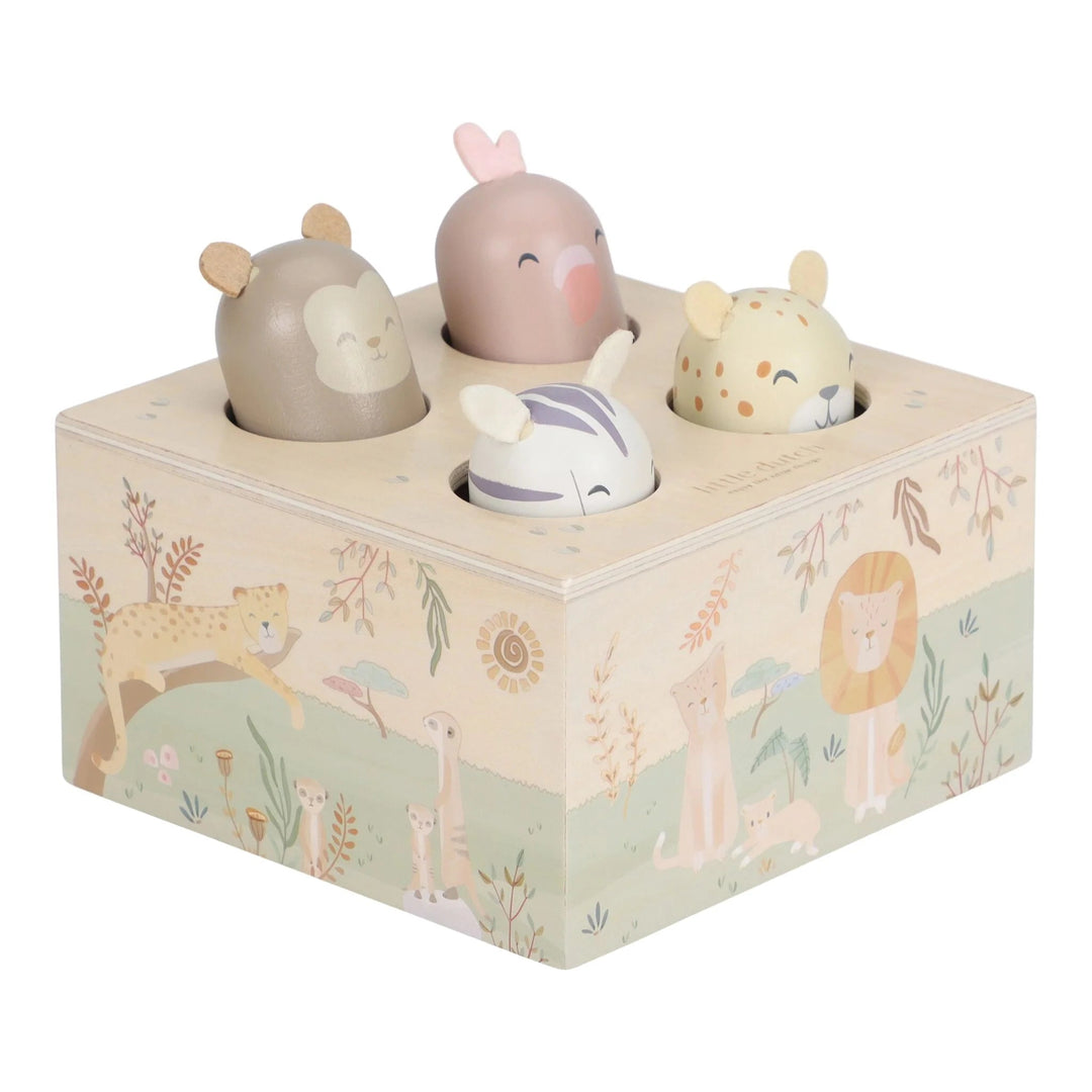 Little Dutch | Safari Friends Pop-up | Dierengeluiden | 1+ - Kleine Eland