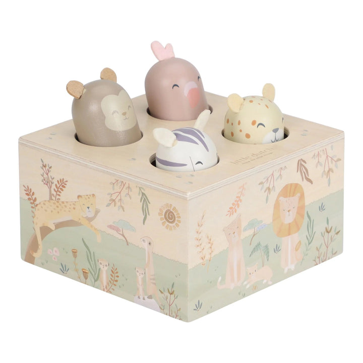 Little Dutch | Safari Friends Pop-up | Dierengeluiden | 1+ - Kleine Eland