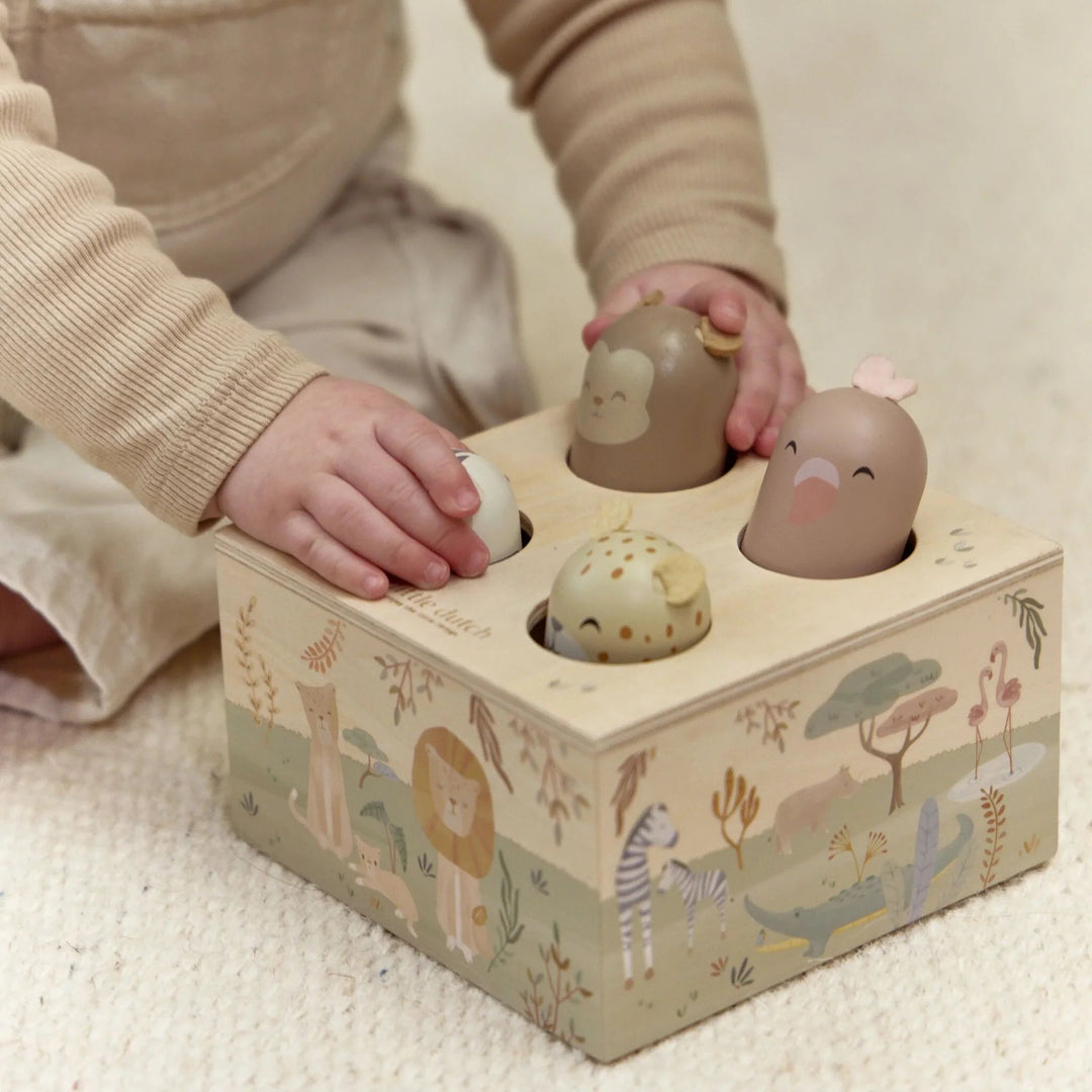 Little Dutch | Safari Friends Pop-up | Dierengeluiden | 1+ - Kleine Eland