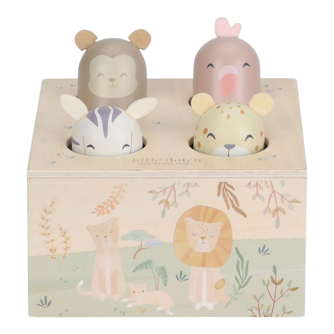 Little Dutch | Safari Friends Pop-up | Dierengeluiden | 1+ - Kleine Eland