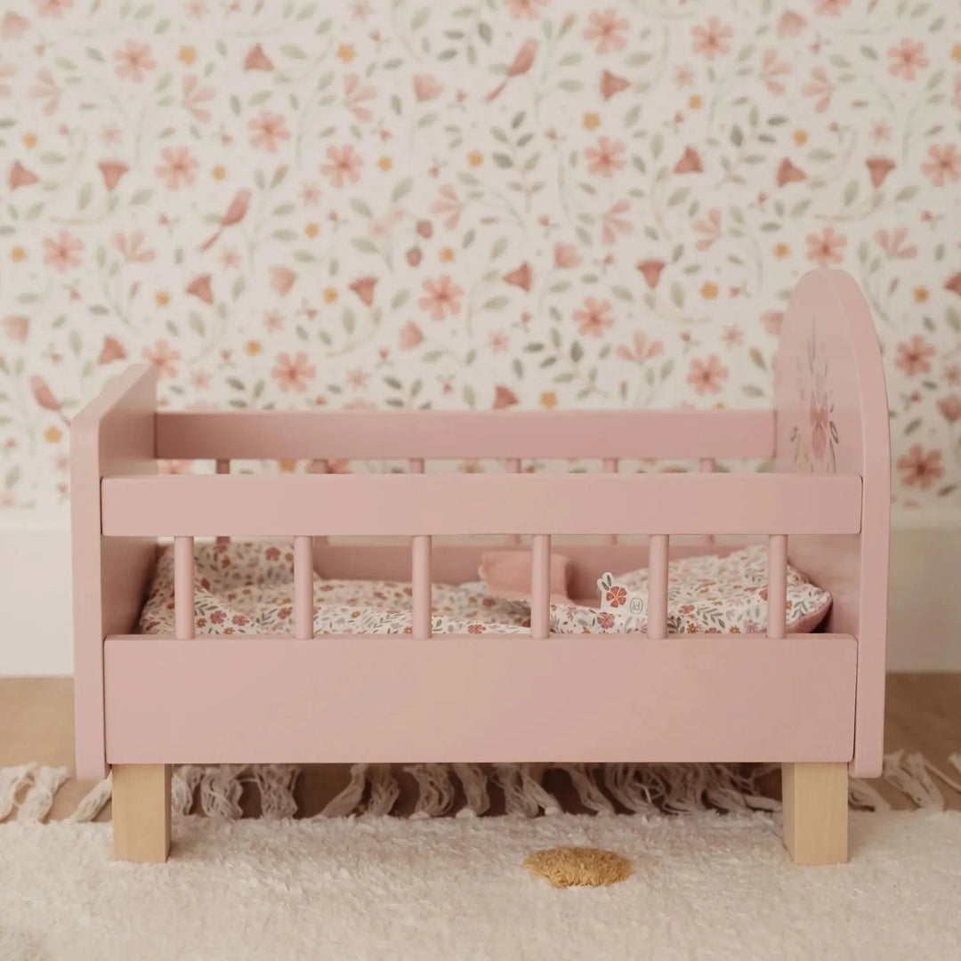 Little Dutch | Stevig Houten Poppenbed | 41.5 x 27 x 30.5 cm | Lengte Binnenmaat 38.5 cm |1+ - Kleine Eland
