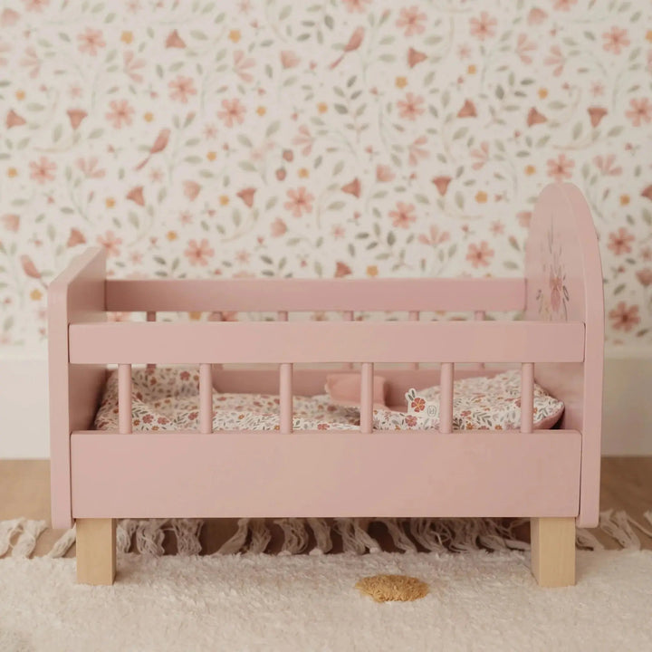 Little Dutch | Stevig Houten Poppenbed | 41.5 x 27 x 30.5 cm | Lengte Binnenmaat 38.5 cm |1+ - Kleine Eland