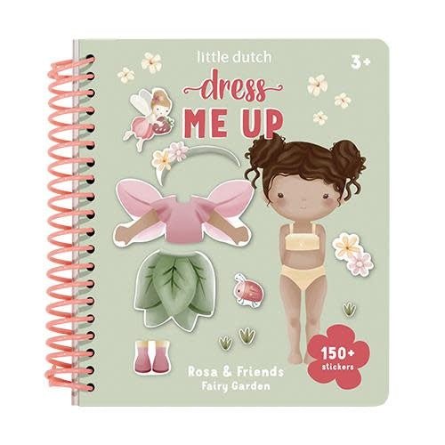 Little Dutch | Stickerboek | Fairy Garden Rosa & Friends | Aankleed - en stickerboek | 3+ - Kleine Eland