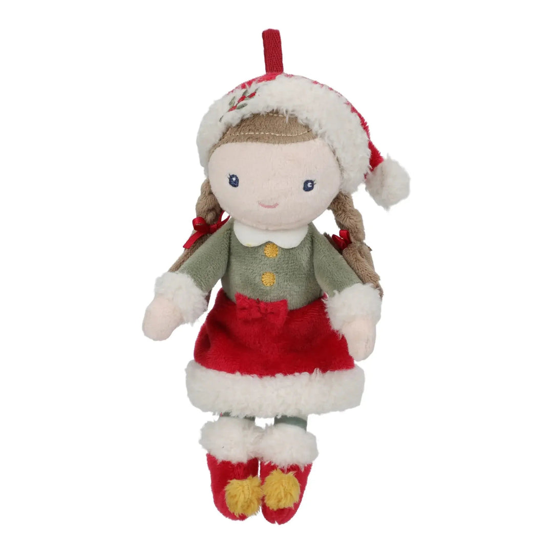 Little Dutch | Stoffen Kersthangers | Rosa (20 cm) | 4 delig | 1+ - Kleine Eland