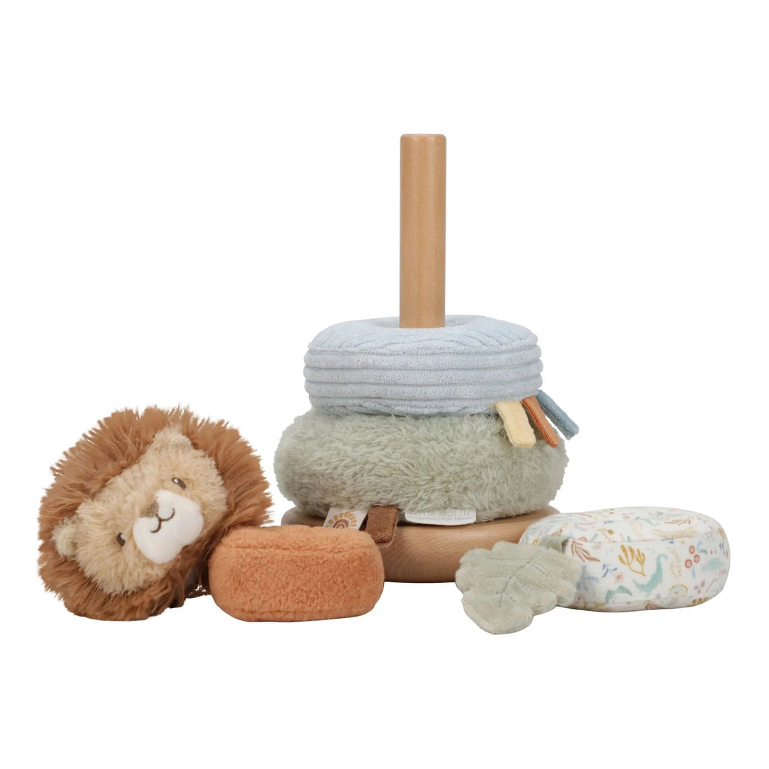 Little Dutch | Tuimelstapelaar | Safari Friends | 11 x 11 x 26 cm | +18 mnd - Kleine Eland