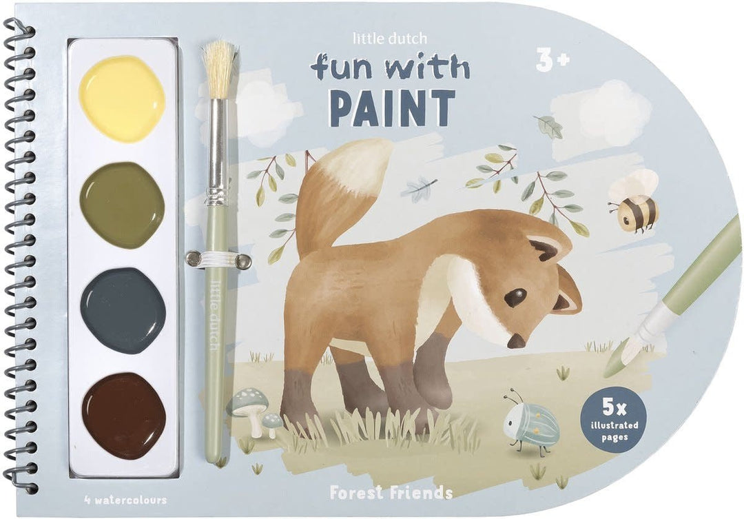 Little Dutch | Verfboek | Forest Friends | 3+ - Kleine Eland