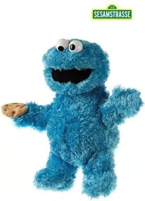 Living Puppets | Hand Puppet | Sesame Street | Cookiemonster | Koekjesmonster | 36 cm | 1+ - Kleine Eland