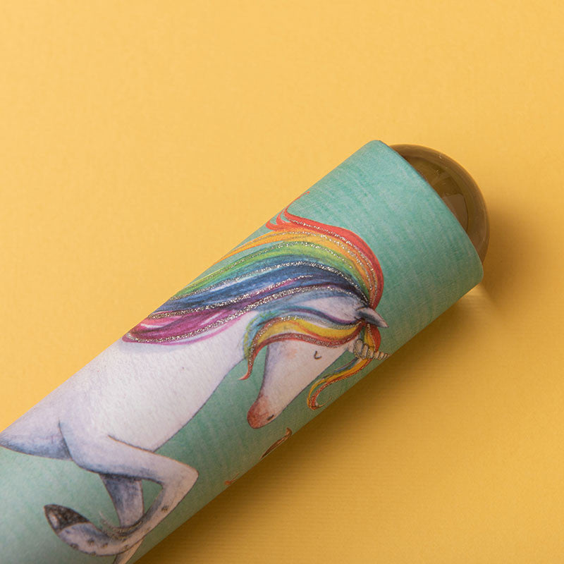 Zijaanzicht van de Londji-kaleidoscoop Regenboog met eenhoorn
