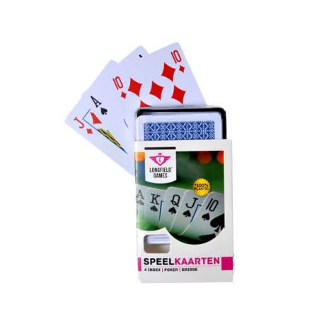 Longfield Games | Speelkaarten | 100 % Plastic | 4 index - Kleine Eland
