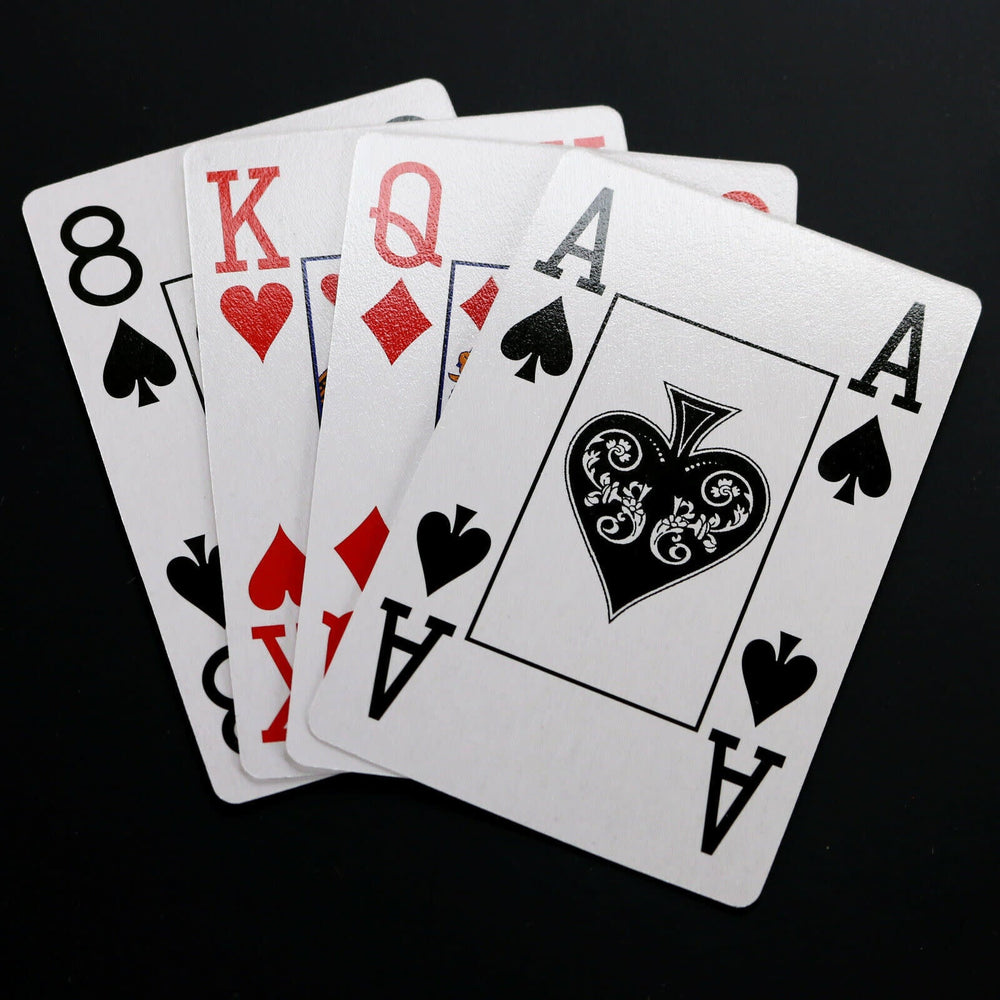 Longfield Games | Speelkaarten | Senior | 100 % Plastic | Extra Grote Cijfers | 4 index - Kleine Eland