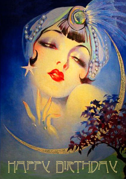 Madame Treacle | Glitterkaart | Happy Birthday | The Genie - Kleine Eland