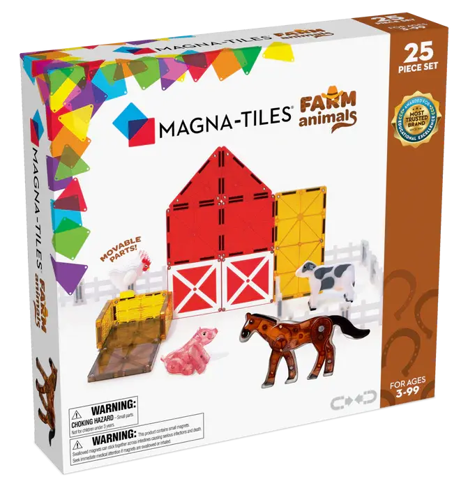Magna - Tiles® | Farm Animals | 25 pieces | 3+ - Kleine Eland