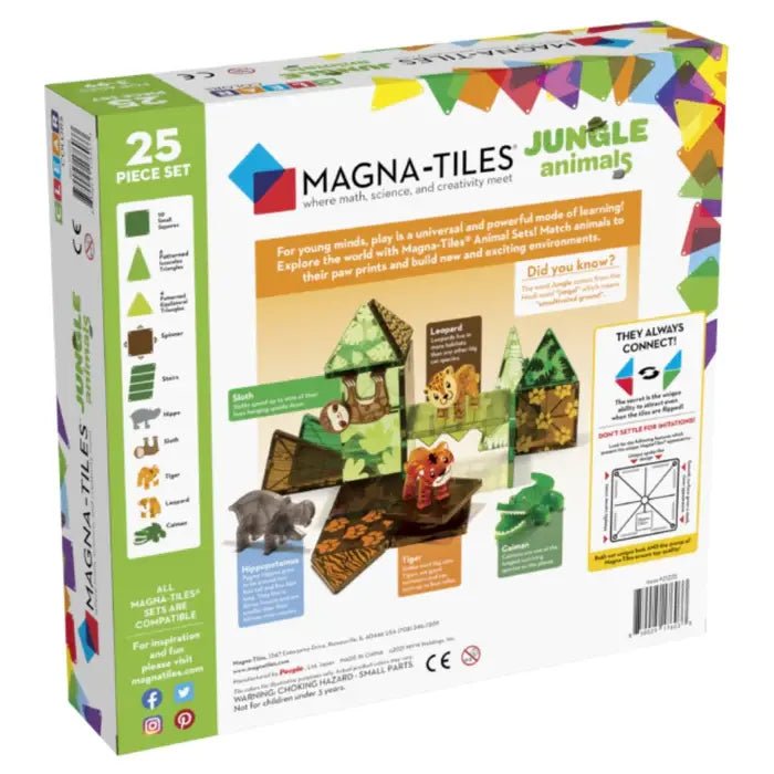 Magna - Tiles® | Jungle Animals | 25 pieces | 3+ - Kleine Eland