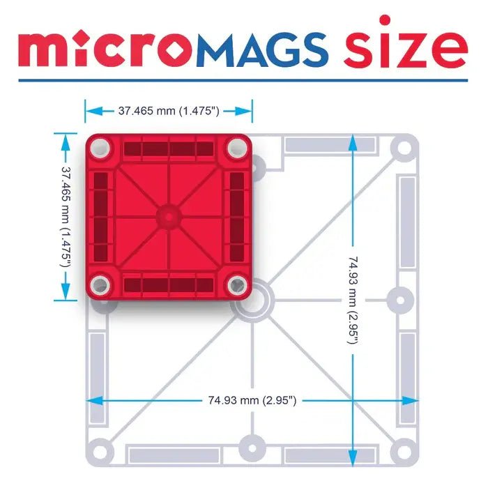 Magna - Tiles® | Micro MAGS | Travel Set | 26 pieces | 3+ - Kleine Eland