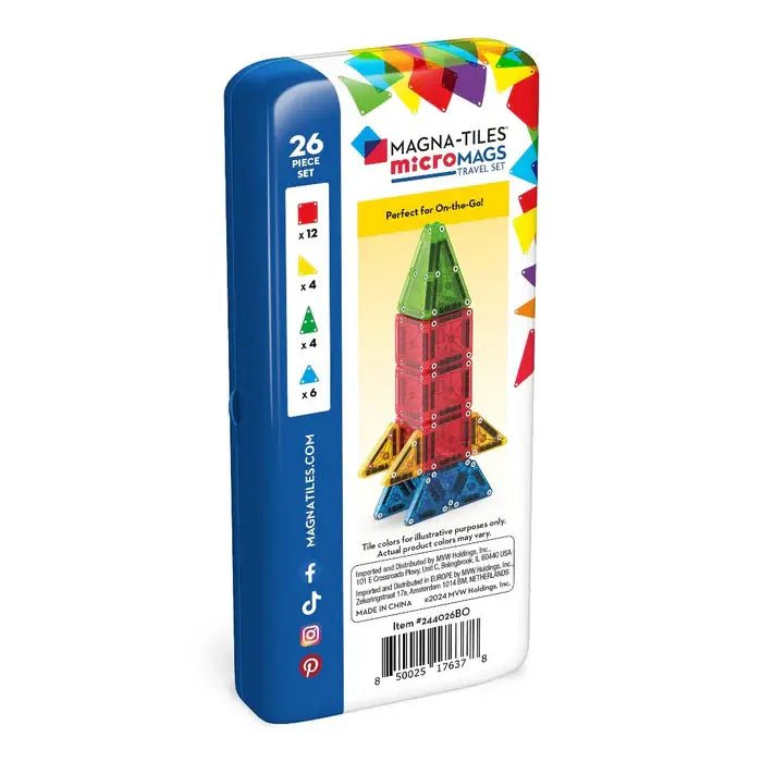 Magna - Tiles® | Micro MAGS | Travel Set | 26 pieces | 3+ - Kleine Eland