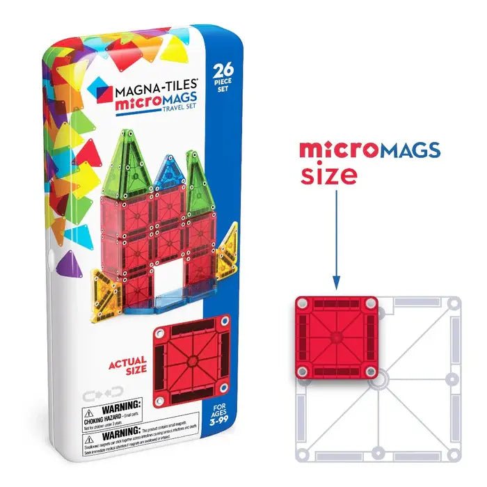 Magna - Tiles® | Micro MAGS | Travel Set | 26 pieces | 3+ - Kleine Eland
