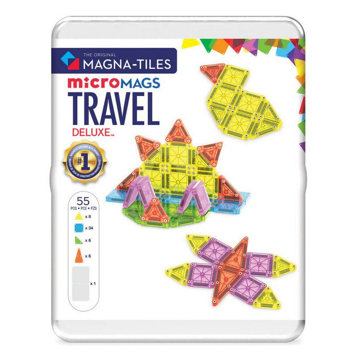 Magna - Tiles® | Micro MAGS | Travel Set Deluxe | 55 pieces | 3+ - Kleine Eland
