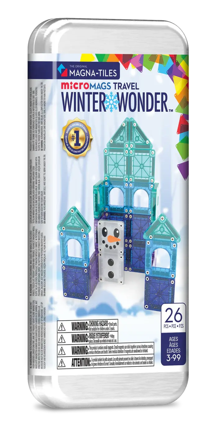 Magna - Tiles® | Micro MAGS | Winter Wonder Travel Set | 26 pieces | 3+ - Kleine Eland