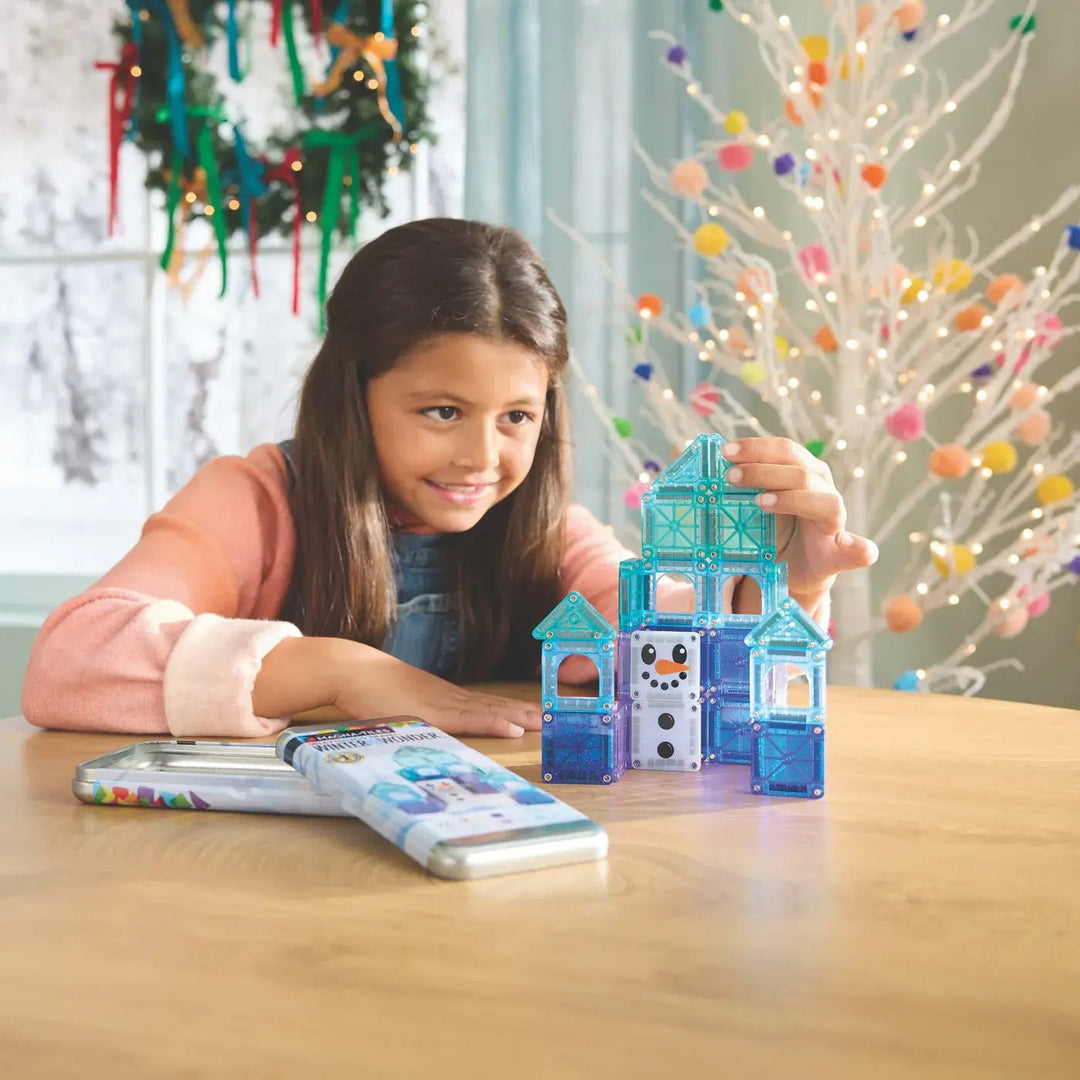 Magna - Tiles® | Micro MAGS | Winter Wonder Travel Set | 26 pieces | 3+ - Kleine Eland