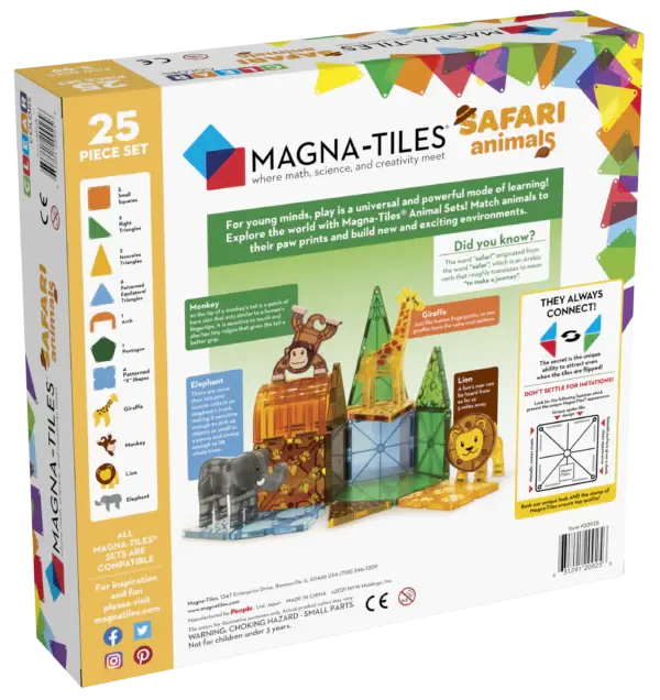 Magna - Tiles® | Safari Animals | 25 pieces | 3+ - Kleine Eland