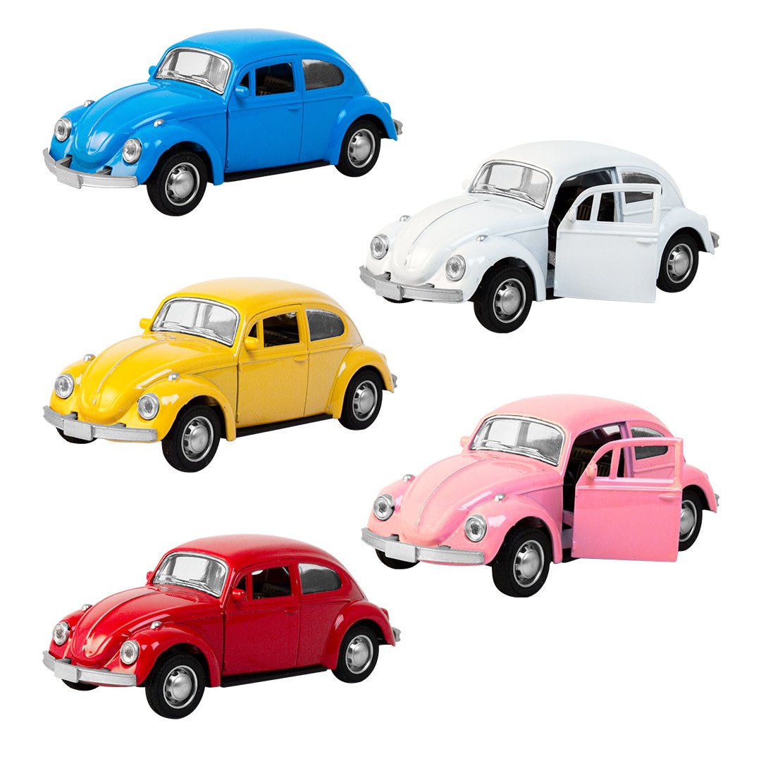 Magni ApS | Die cast Metal | Volkswagen Kever| 12,5 cm | 1:36 | Open Doors | Pullback | 3+ - Kleine Eland