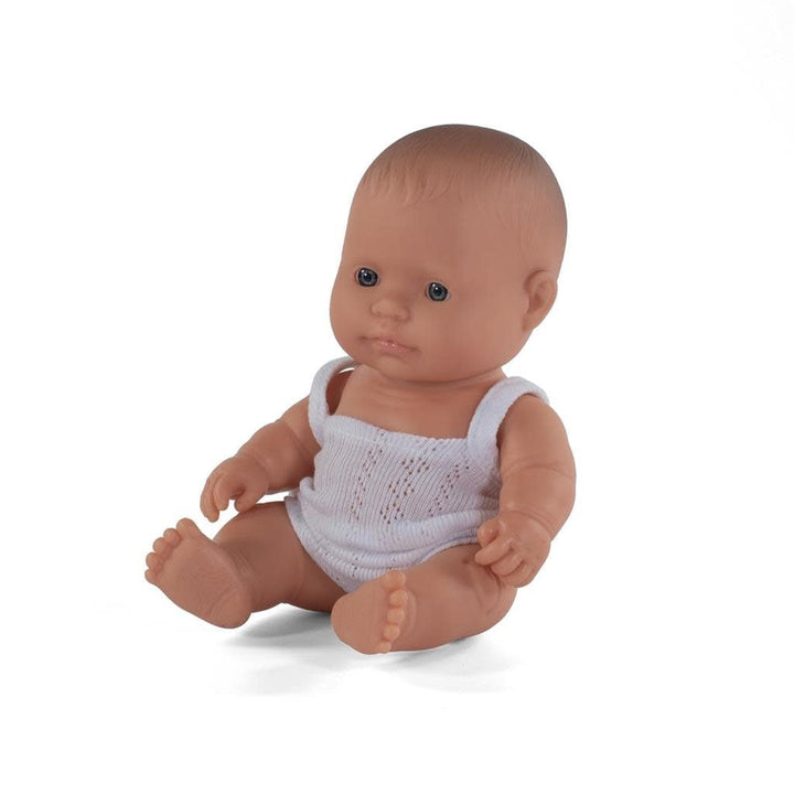 Miniland | Babypop | Waterdicht | Meisje met blauwe ogen | 21 cm | +10 mnd - Kleine Eland