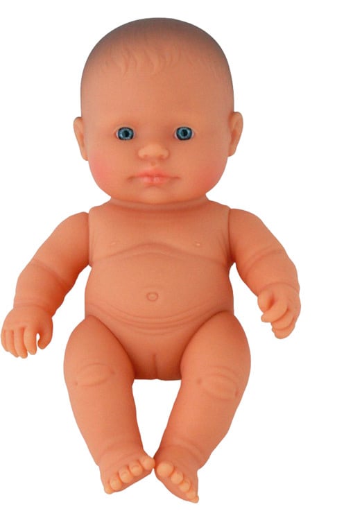 Miniland | Babypop | Waterdicht | Meisje met blauwe ogen | 21 cm | +10 mnd - Kleine Eland