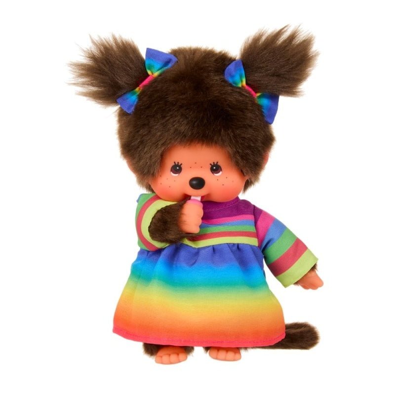 Monchhichi | 20 cm | Regenboogjurk | 2+ - Kleine Eland