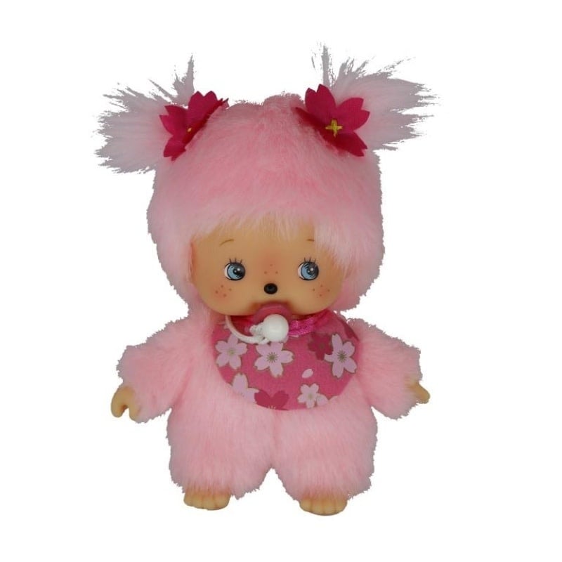Monchhichi | Bebichhichi | 16 cm | Meisje | Cherry Blossom | 2+ - Kleine Eland