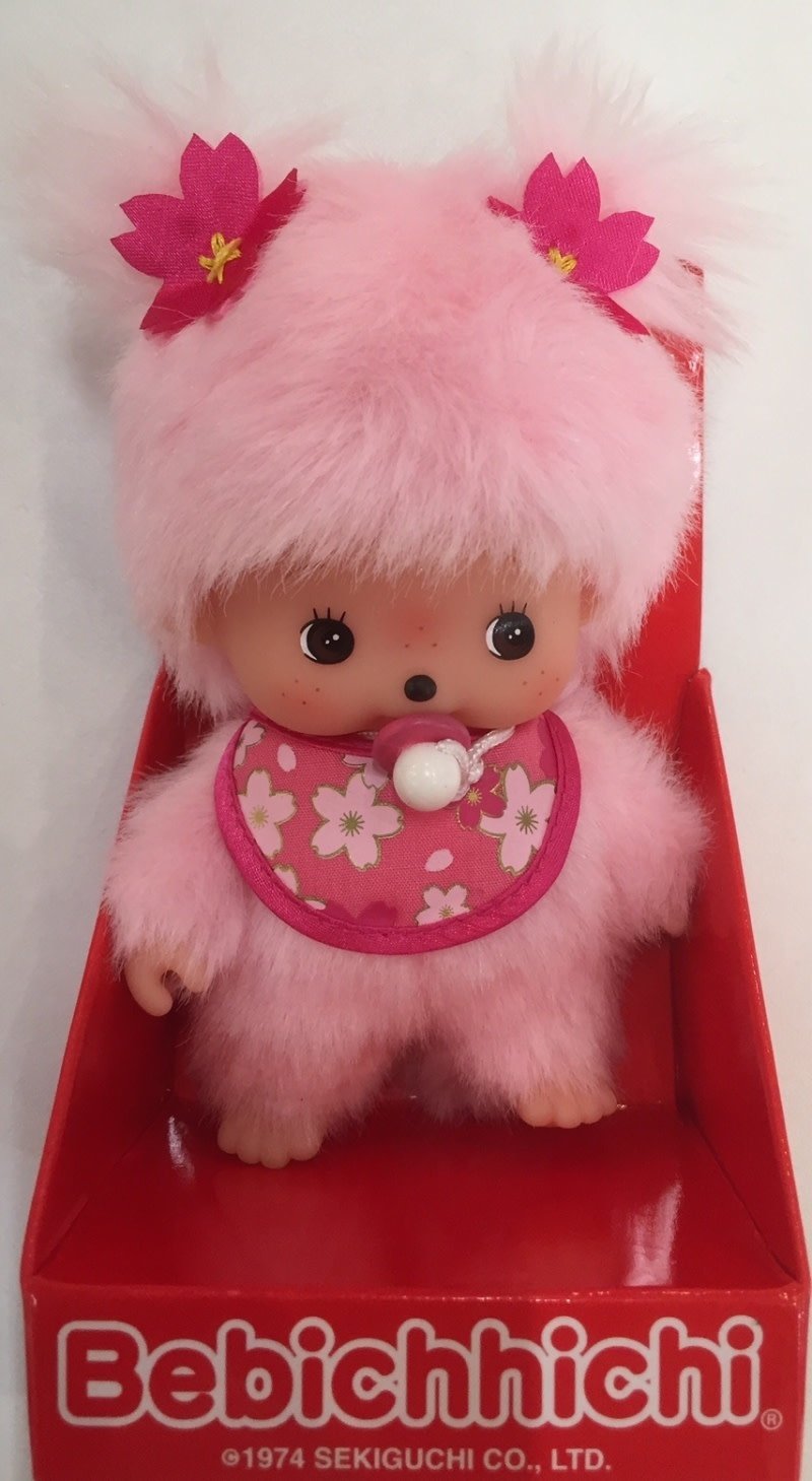 Monchhichi | Bebichhichi | 16 cm | Meisje | Cherry Blossom | 2+ - Kleine Eland