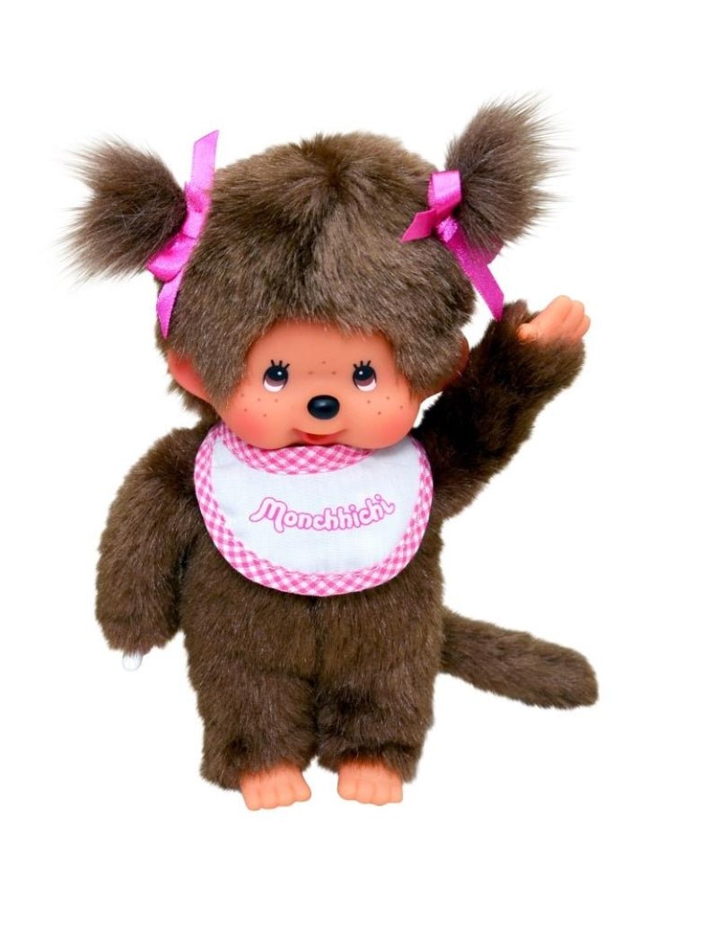 Monchhichi | Meisje met Roze Slab | 20 cm | 2+ - Kleine Eland