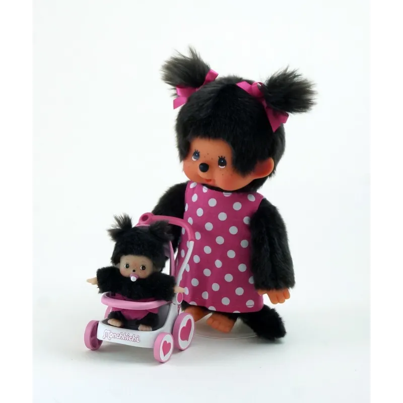 Monchhichi | Mothercare met wandelwagen | 20 cm | 2+