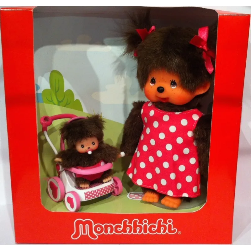 Monchhichi | Mothercare met wandelwagen | 20 cm | 2+