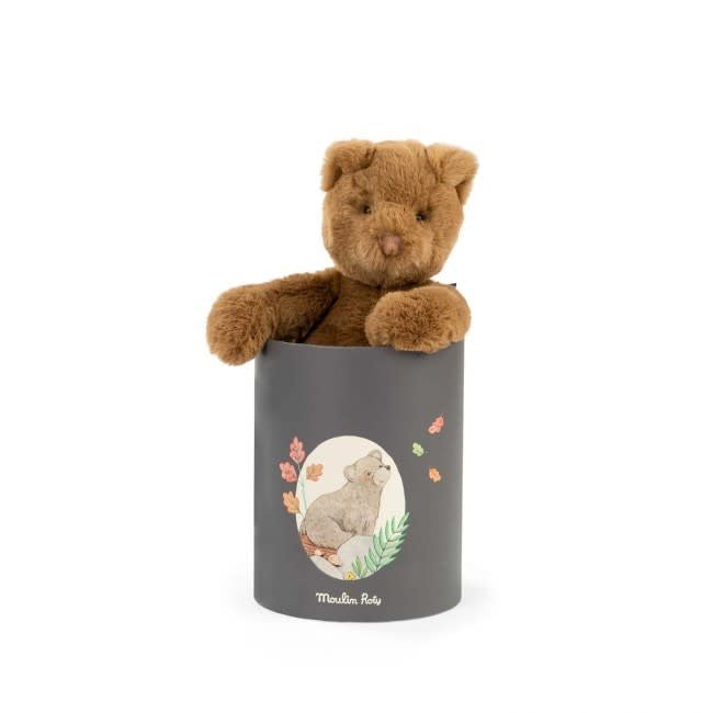 Moulin Roty | Charming Bear in a Box | Arthur | Brown | 23 cm | 0+ - Kleine Eland