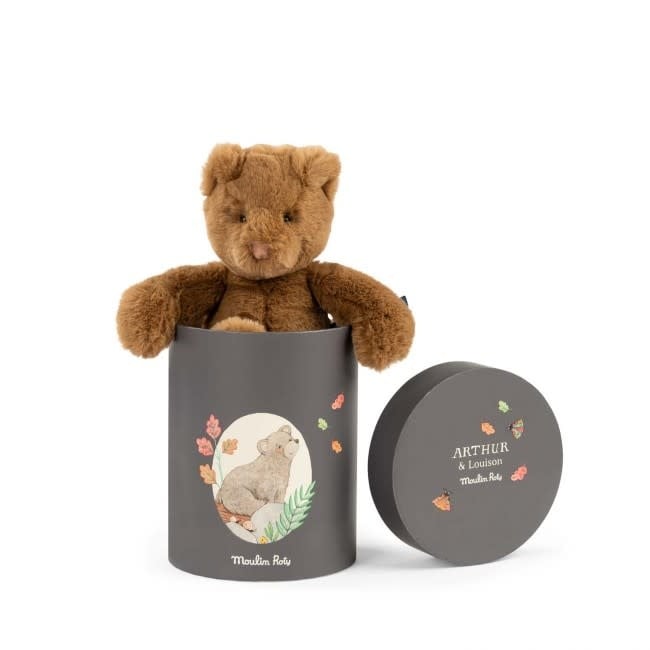 Moulin Roty | Charming Bear in a Box | Arthur | Brown | 23 cm | 0+ - Kleine Eland
