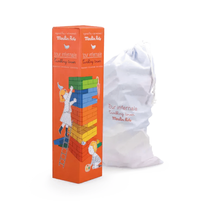 Moulin Roty | Crumbling Tower | Vallende Toren | 60 delig | 6+ - Kleine Eland