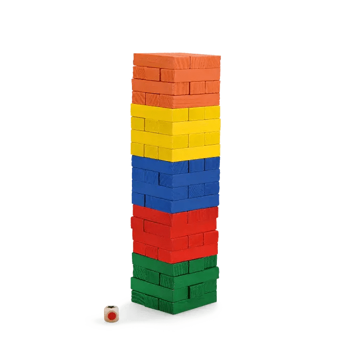 Moulin Roty | Crumbling Tower | Vallende Toren | 60 delig | 6+ - Kleine Eland