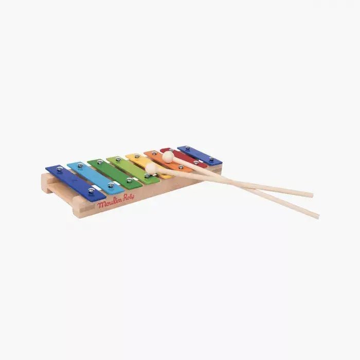 Moulin Roty | Les Popipop | Metallofoon | 8 tonen | 19 cm | 2+ - Kleine Eland