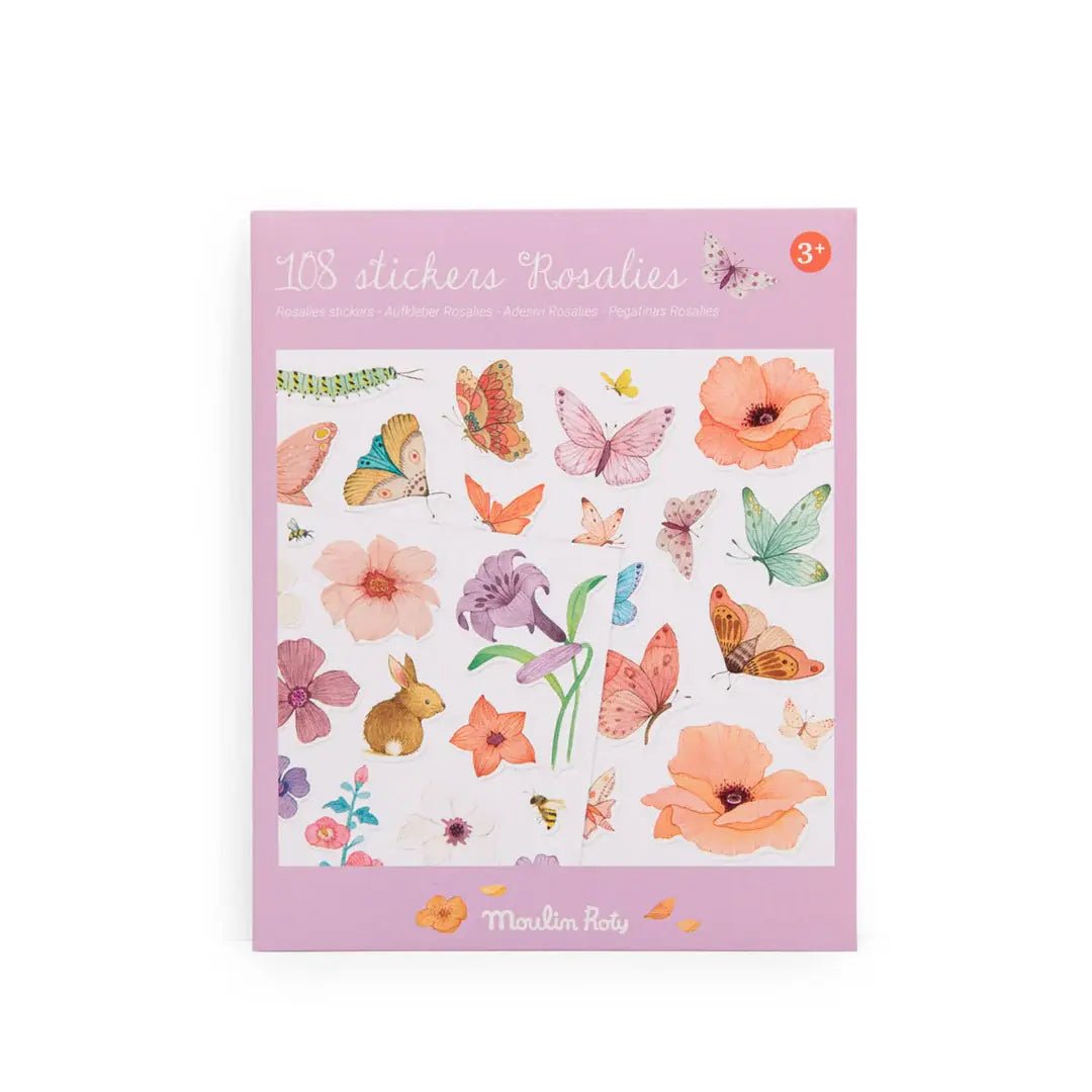 Moulin Roty | Removable Stickers | Les Rosalies | 108 stickers | 3+ - Kleine Eland