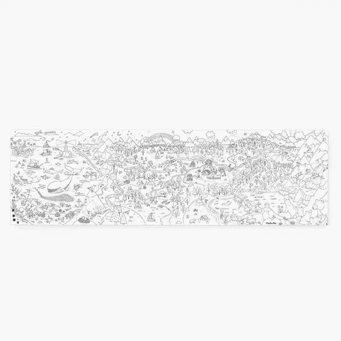 Moulin Roty | Reuzenkleurplaat | Ontdekkingsreiziger | 3+ - Kleine Eland