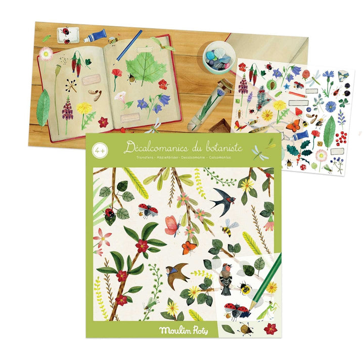 Moulin Roty | Transfers | decal - plaatjes | De Botanicus | +130 afbeeldingen | 3+ - Kleine Eland