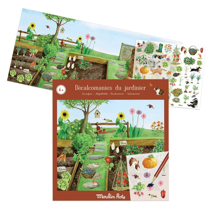 Moulin Roty | Transfers | decal - plaatjes | De tuin | +130 afbeeldingen | 3+ - Kleine Eland