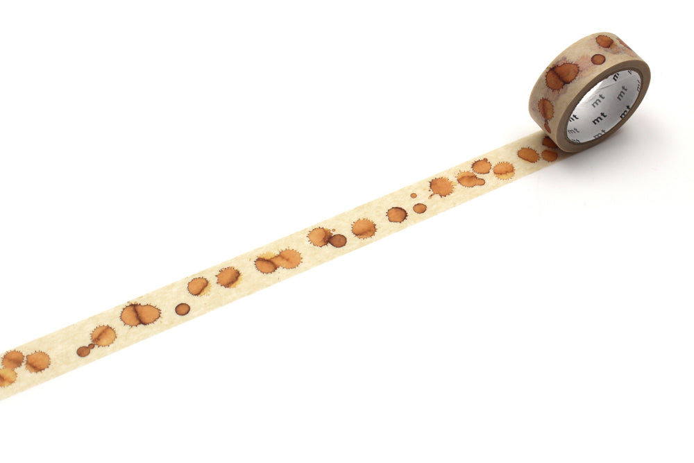 mt upcycle washi tape Coffee stain met koffievlekkenpatroon