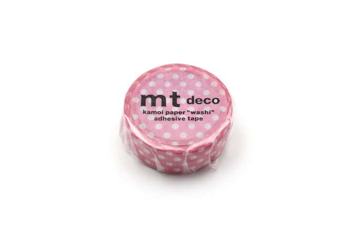 mt washi tape Dot aurora pink, rol van opzij