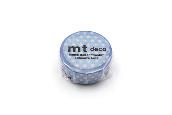 mt washi tape Dot lightblue purple, rol van opzij