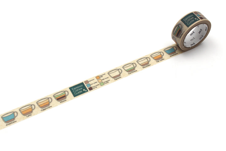 mt upcycle washi tape Espresso coffee guide met koffiediagrammen