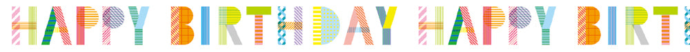 mt ex washi tape Happy birthday, patroon uitgerold